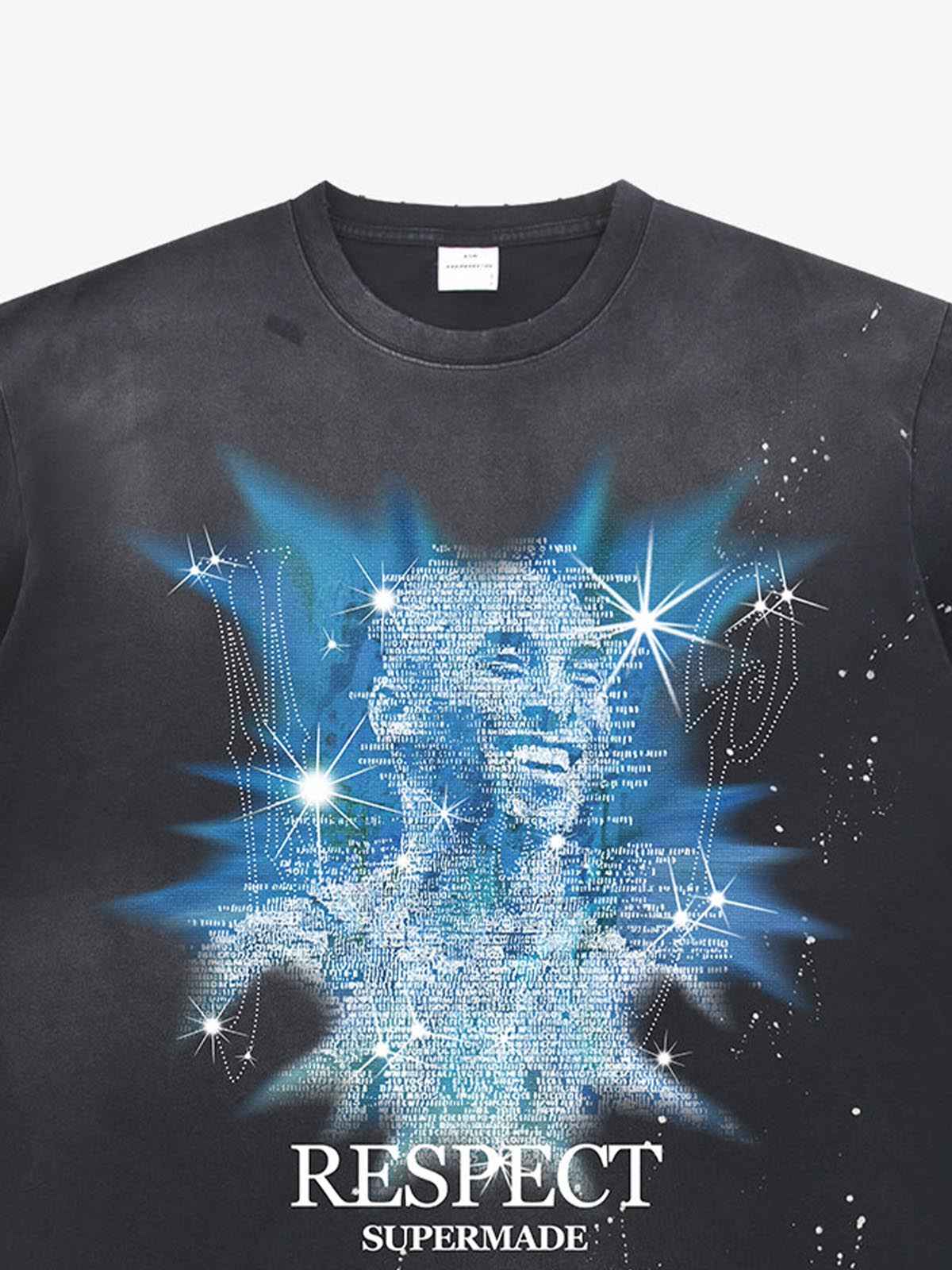 Nostalgic Starlight Basketball Legend Graphic Ink Splatter T-Shirt