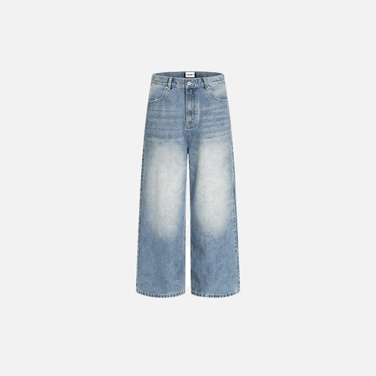 Flattering Distressed Loose Fit Denim Straight Jeans - Luxuryurbanwear