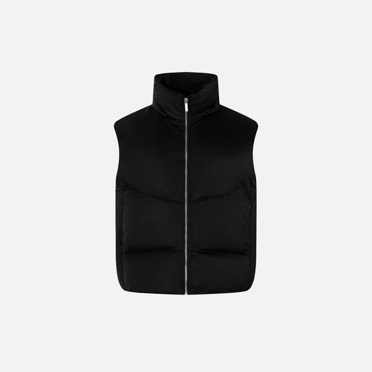 Effortless Thick Stand Collar Puffer Vest - Luxuryurbanwear