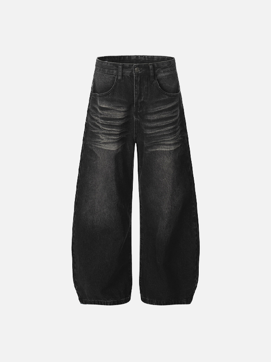 Gothic Trendy Distressed Punk Loose Wide Leg Jeans - Luxuryurbanwear