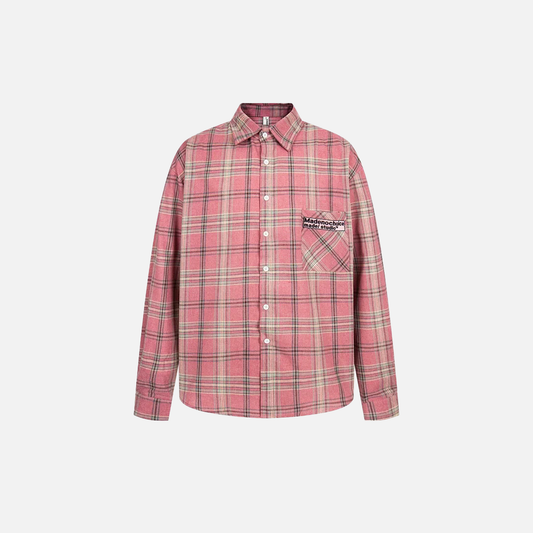 Effortless Retro Plaid Fashionable Long Sleeve Shirt - Luxuryurbanwear