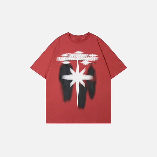 Breathable Shadow Graphic Print Punk Hip Hop T-Shirt - Luxuryurbanwear