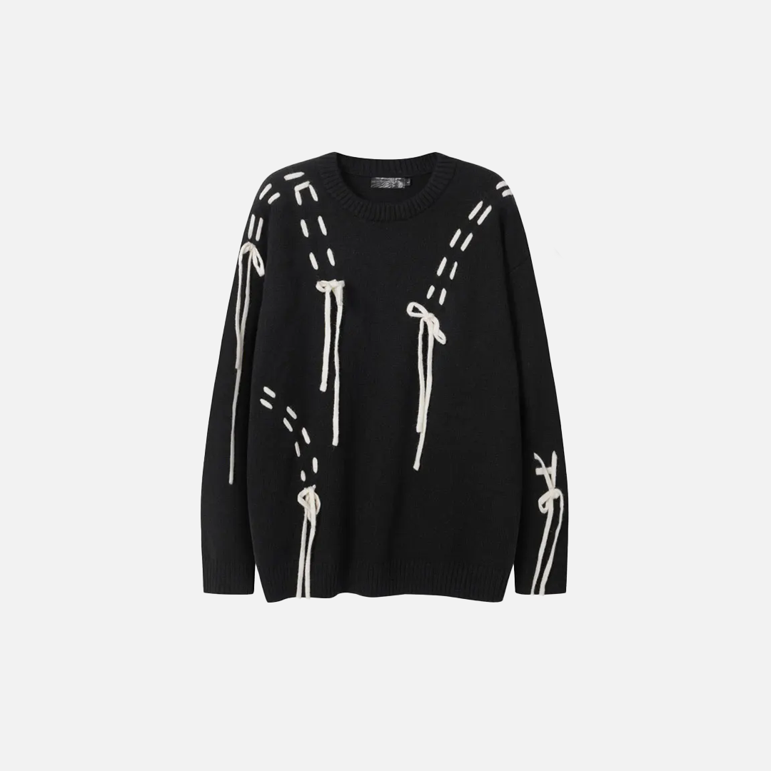 Women Streetwear Oversized Knitted Hip Hop Sweater - Luxuryurbanwear