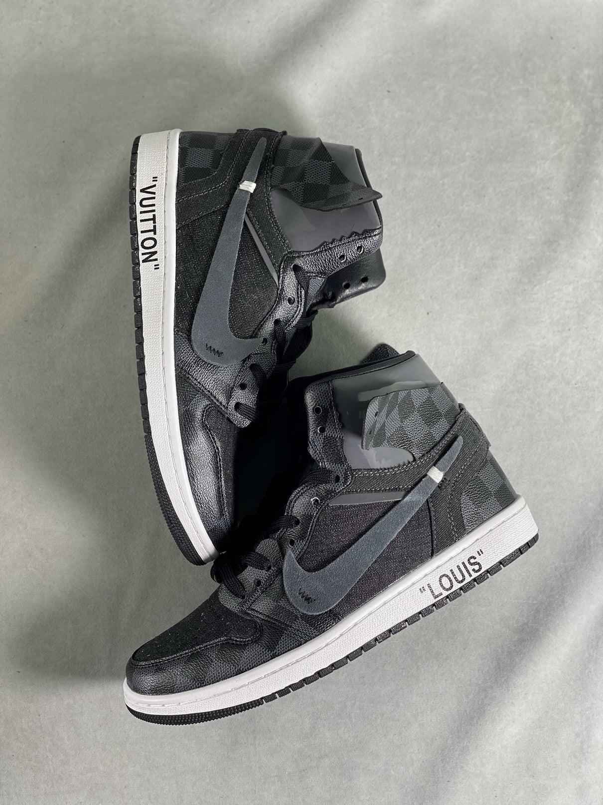 Custom Air Jordan 1 x Monogram Logo Wolvess