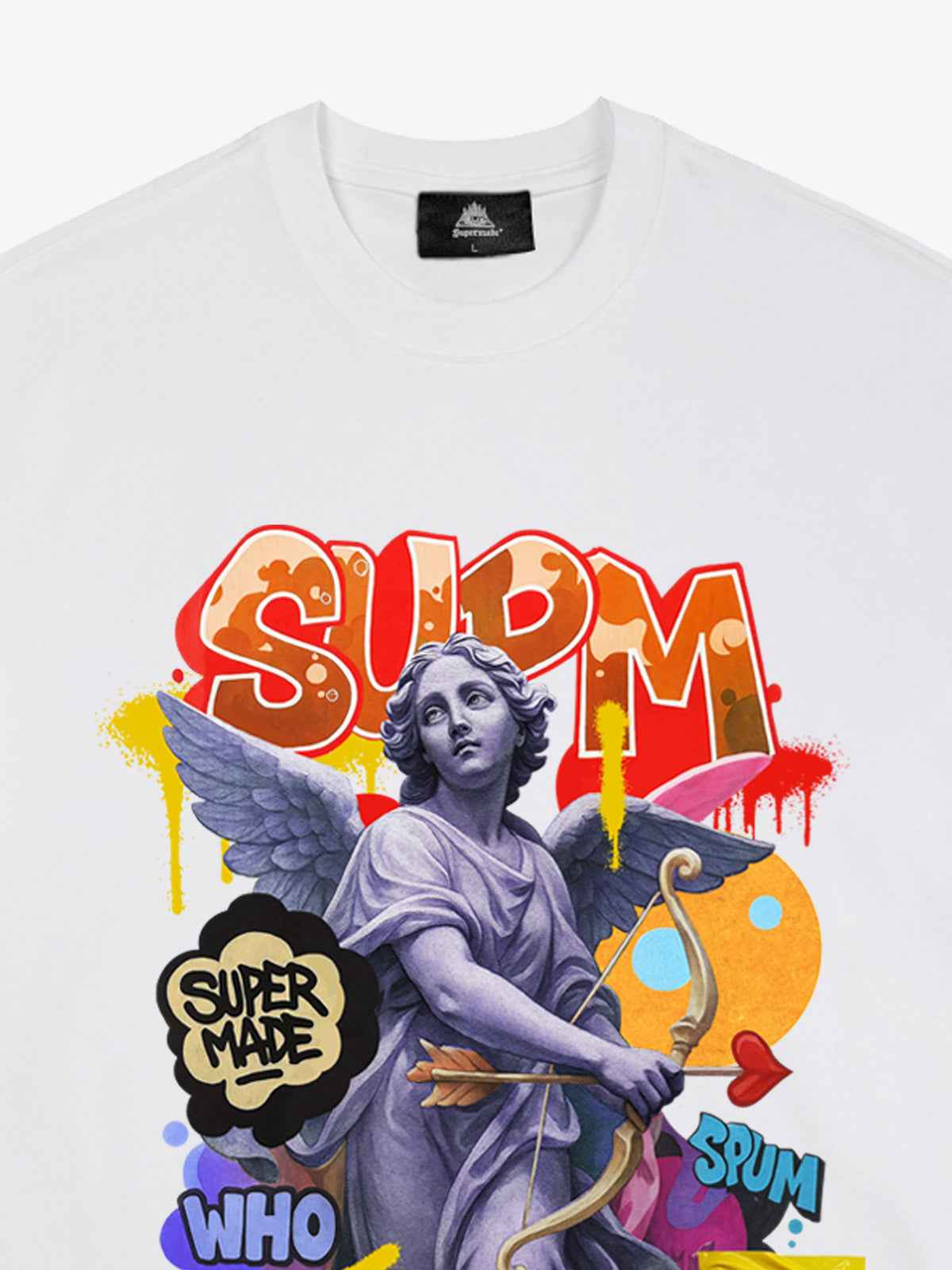 Retro Angel Statue Graffiti T-Shirt