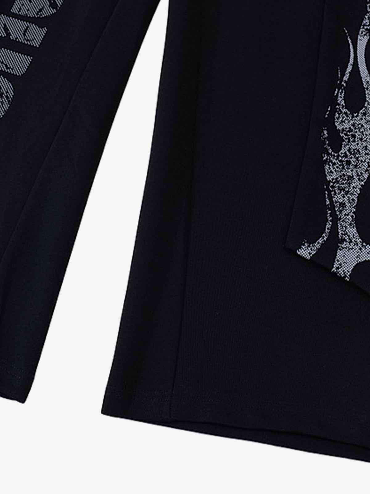 Dark Street Letter Flame Sweatpants