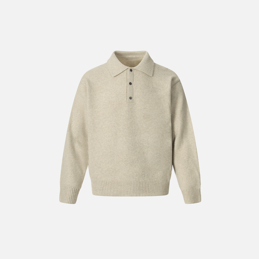 Stylish Loose Fit Stand Collar Casual Solid Color Sweater - Luxuryurbanwear
