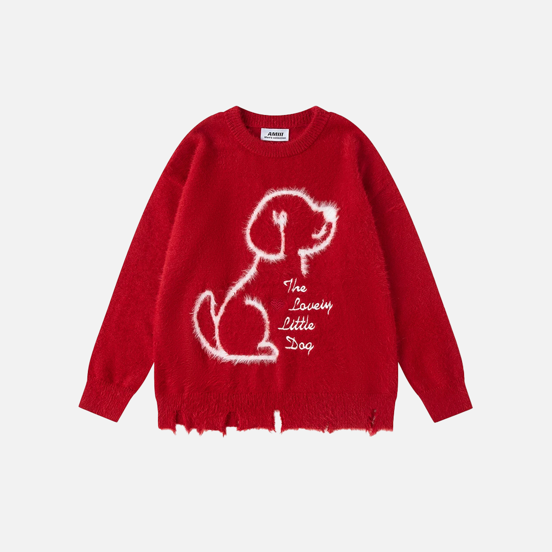 Women Effortless Oversized Ripped Knit Sweater - Luxuryurbanwear
