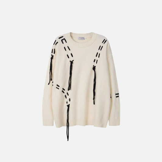 Women Streetwear Oversized Knitted Hip Hop Sweater - Luxuryurbanwear