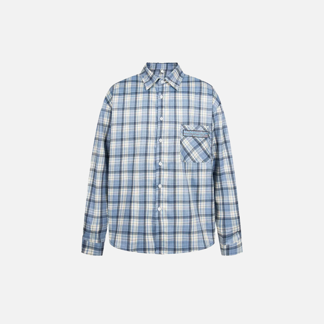 Effortless Retro Plaid Fashionable Long Sleeve Shirt - Luxuryurbanwear