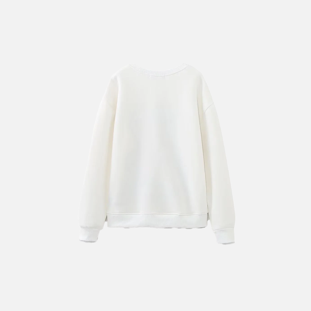Winter Versatile Embroidered Round Neck Sweatshirt - Luxuryurbanwear