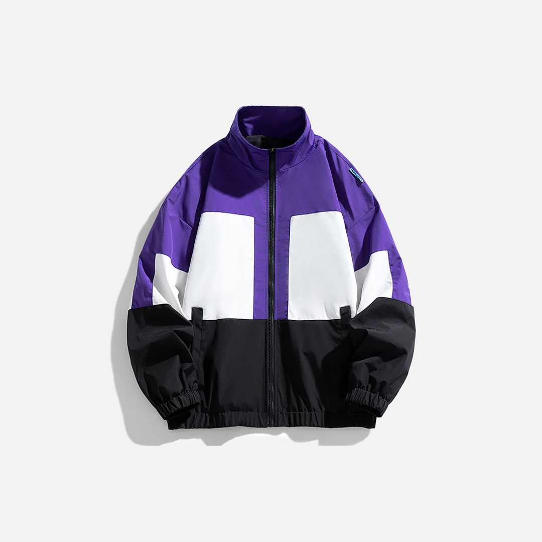 Streetwear Colorful Retro Hip Hop Windbreaker Jacket - Luxuryurbanwear
