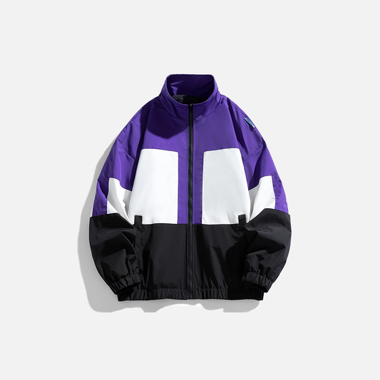 Streetwear Colorful Retro Hip Hop Windbreaker Jacket - Luxuryurbanwear