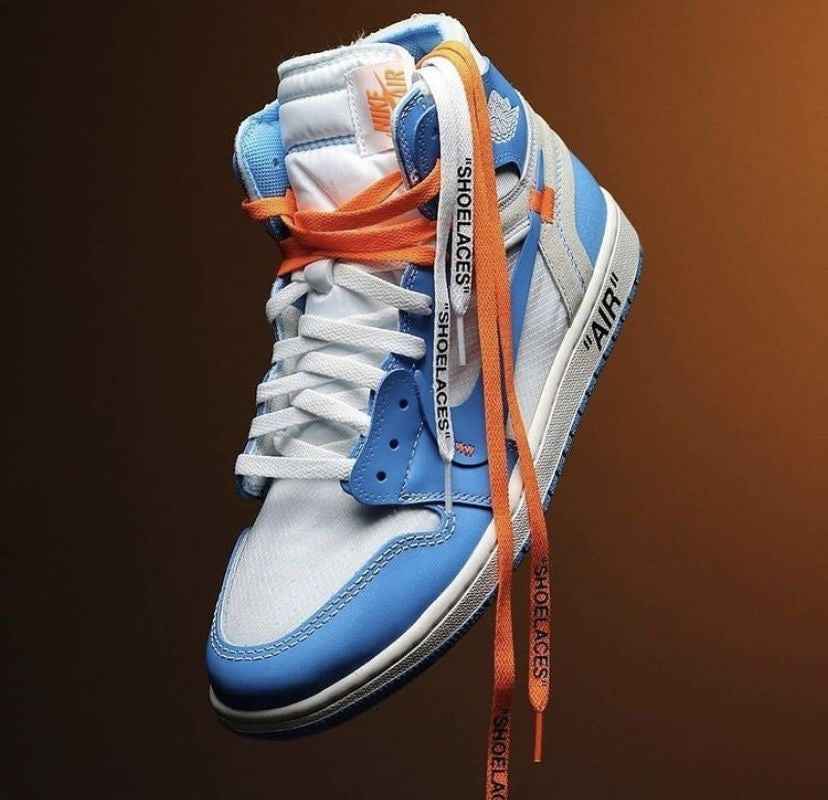 Custom Air Jordan 1 Retro High OG 'UNC' University Blue x OFF-W SneakerNational