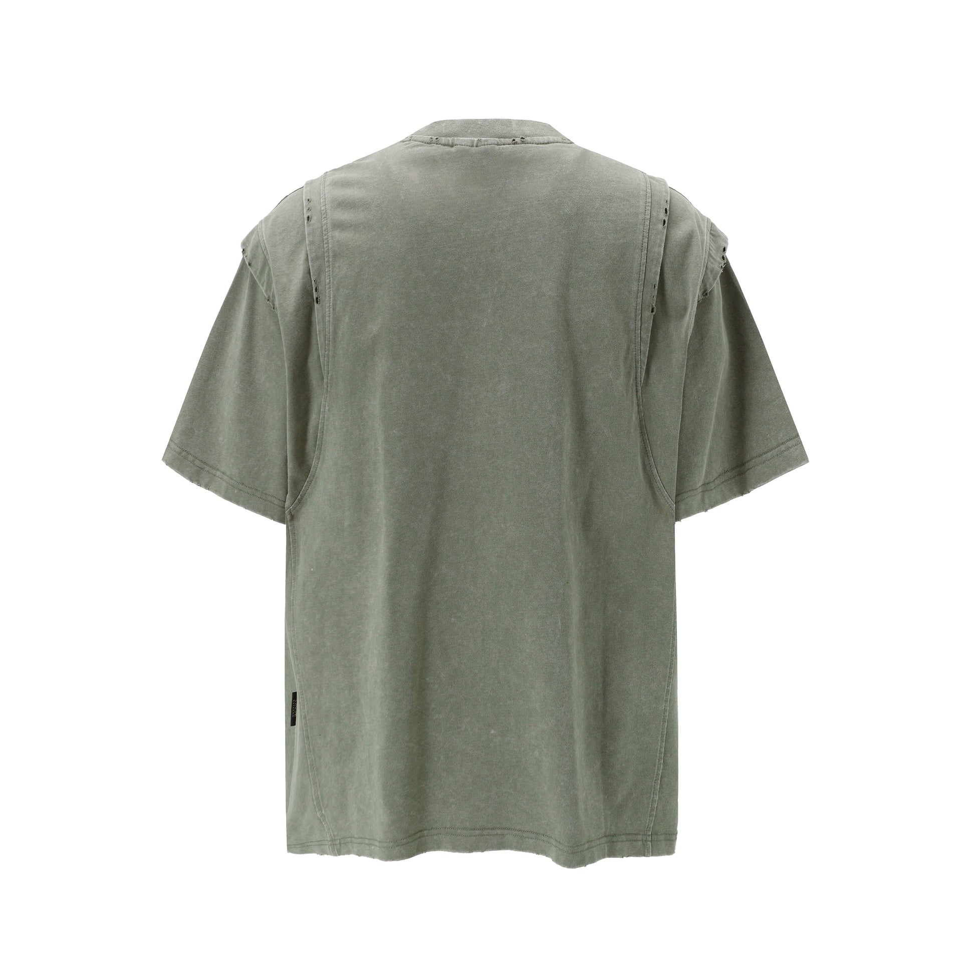 Layered Stitching | Washed T-Shirt - Luxuryurbanwear