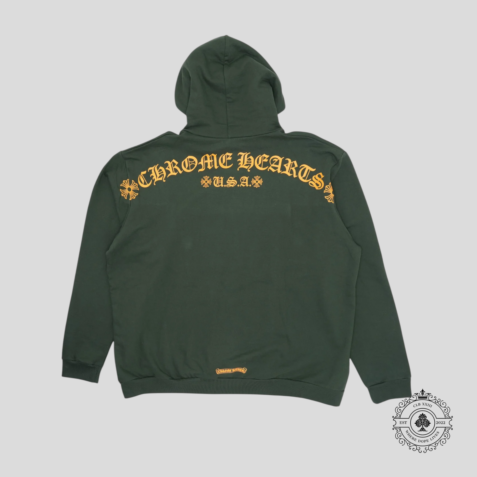 Chrome Hearts T-Bar Logo Hoodie in Green