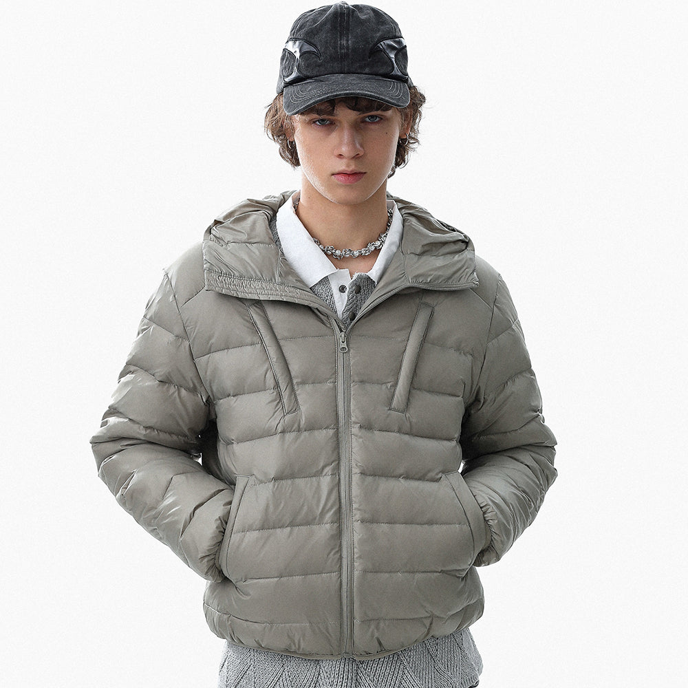 Structured Quilted | Hooded Puffer Jacket - Luxuryurbanwear