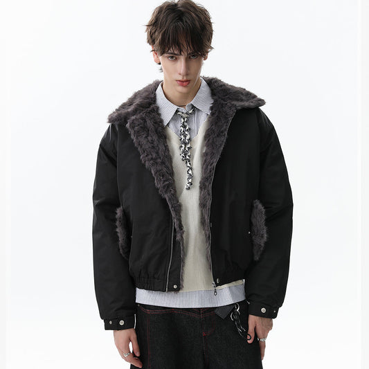 Faux-Fur Collar | Short Winter Jacket - Luxuryurbanwear