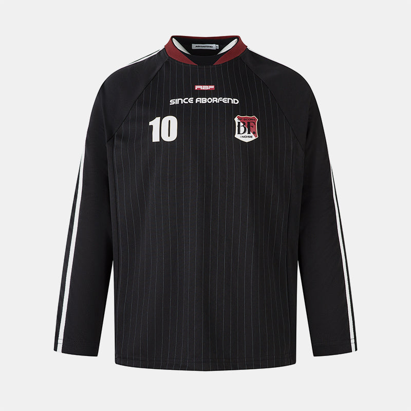 Athletic Stripe Embroidery | Racing Sweatshirt - Luxuryurbanwear