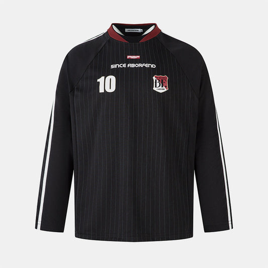 Athletic Stripe Embroidery | Racing Sweatshirt - Luxuryurbanwear