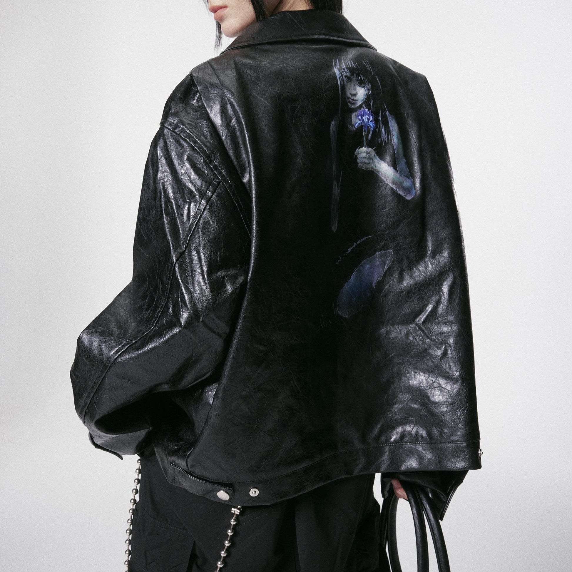 Goth Anime | PU Leather Jacket - Luxuryurbanwear