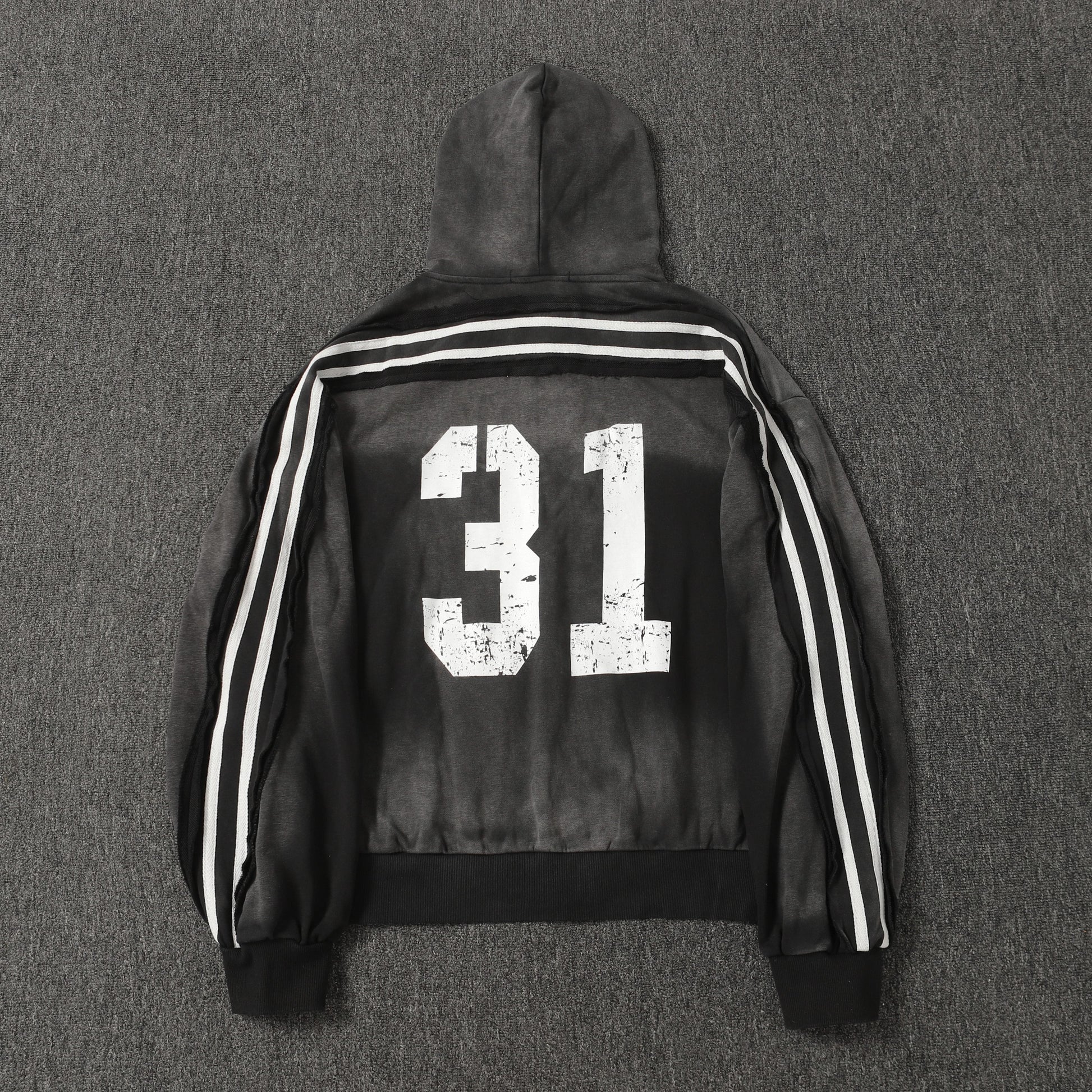 Vintage Sport Stripe | Zip Up Hoodie - Luxuryurbanwear