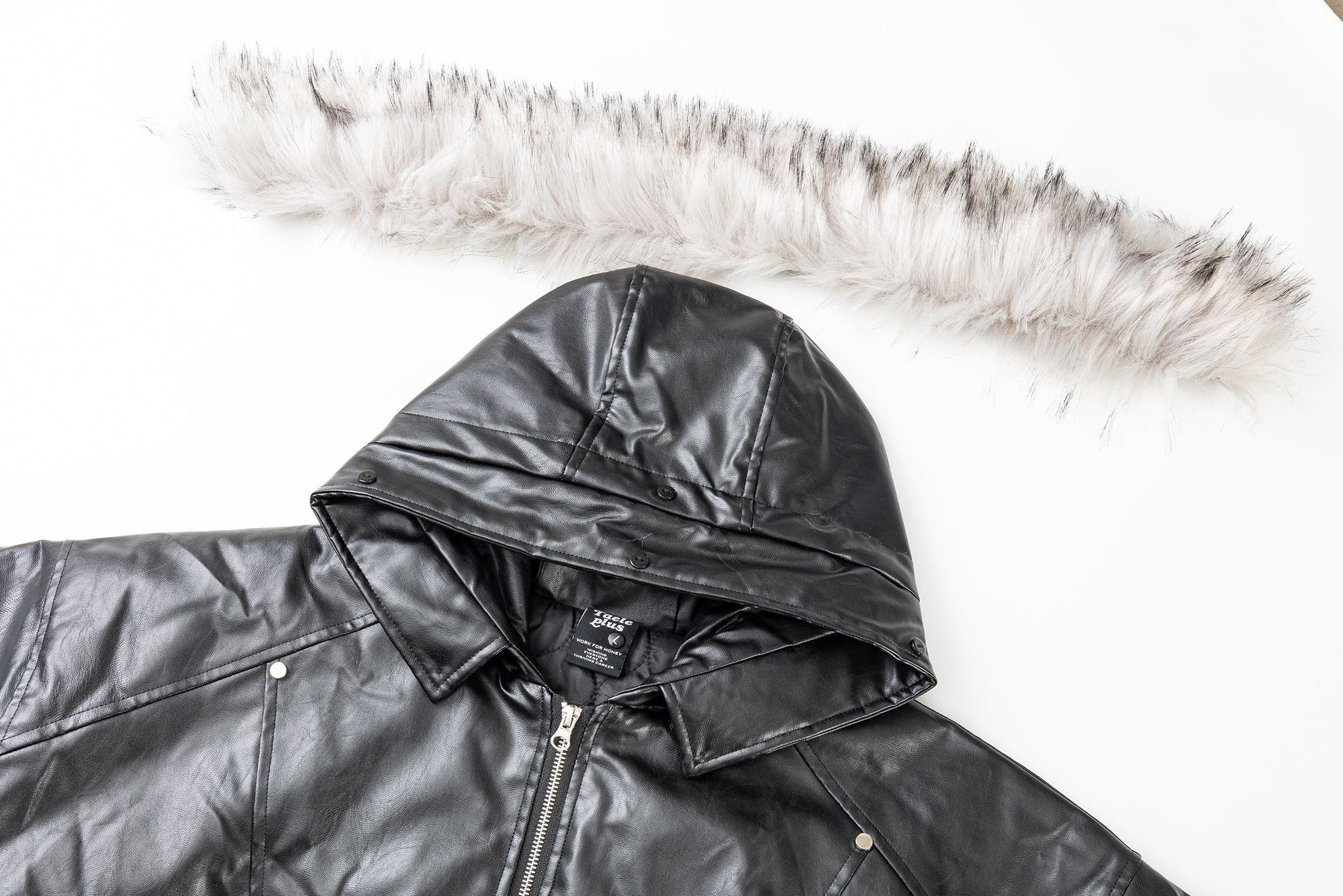 Moto Style | Faux Fur PU Jacket - Luxuryurbanwear