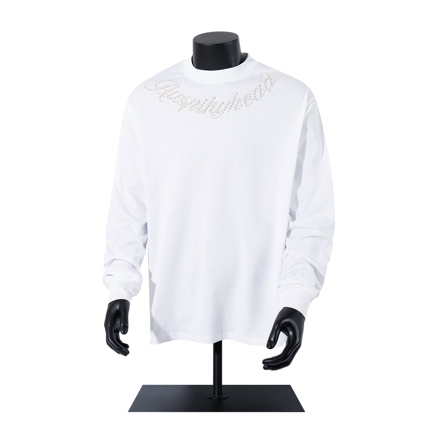 Pearl Letter | Long Sleeve T-Shirt - Luxuryurbanwear
