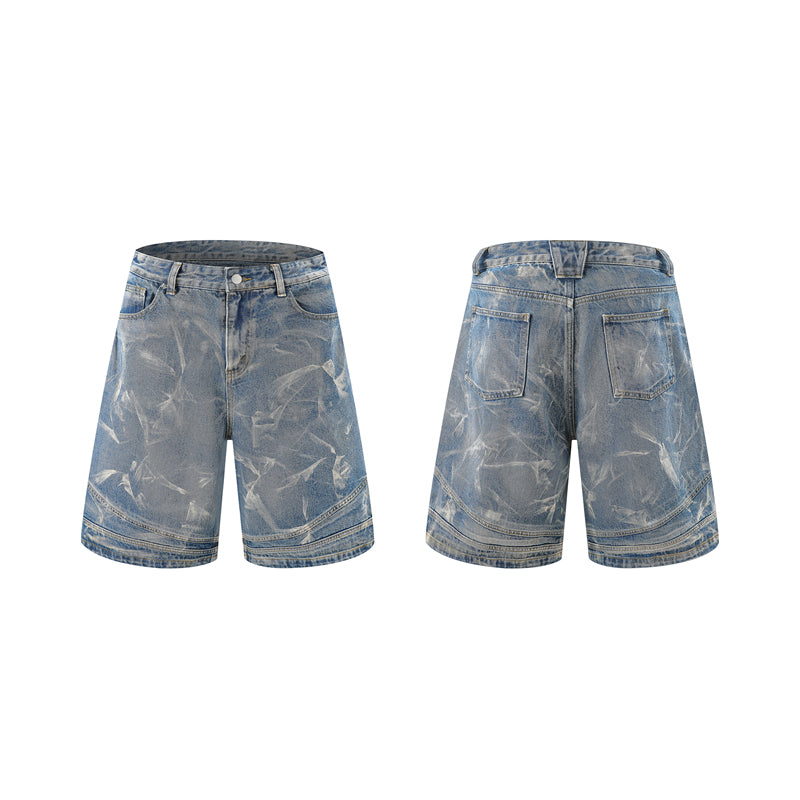 Washed Distressed | Denim Shorts - Luxuryurbanwear