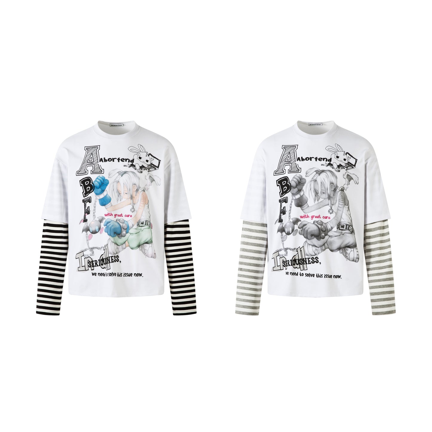 Street Anime Cartoon | Stripe Sweatshirt - Luxuryurbanwear