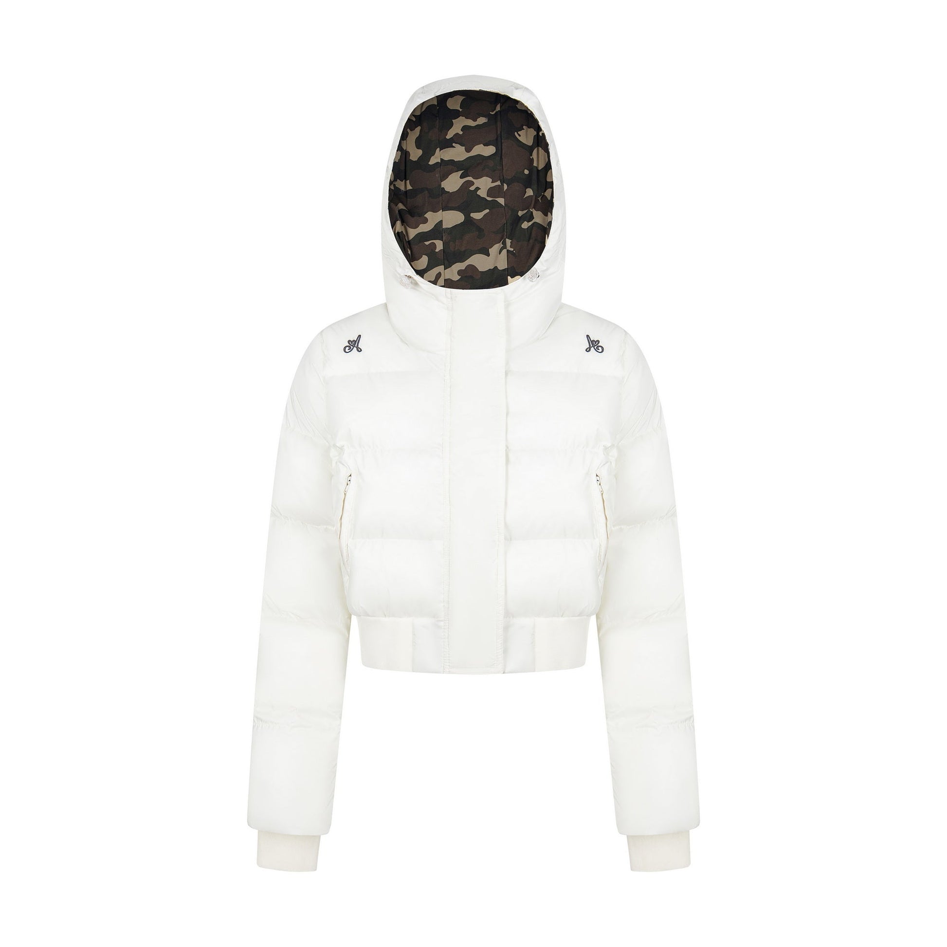Urban Bloom | Camo Lined Puffer Jacket - Luxuryurbanwear