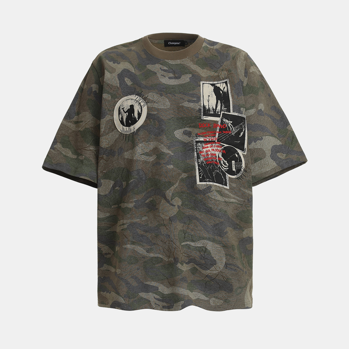 Collage Camouflage T-Shirt - Distorted Tactical Graphic Tee | LuxuryUrbanwear - Luxuryurbanwear