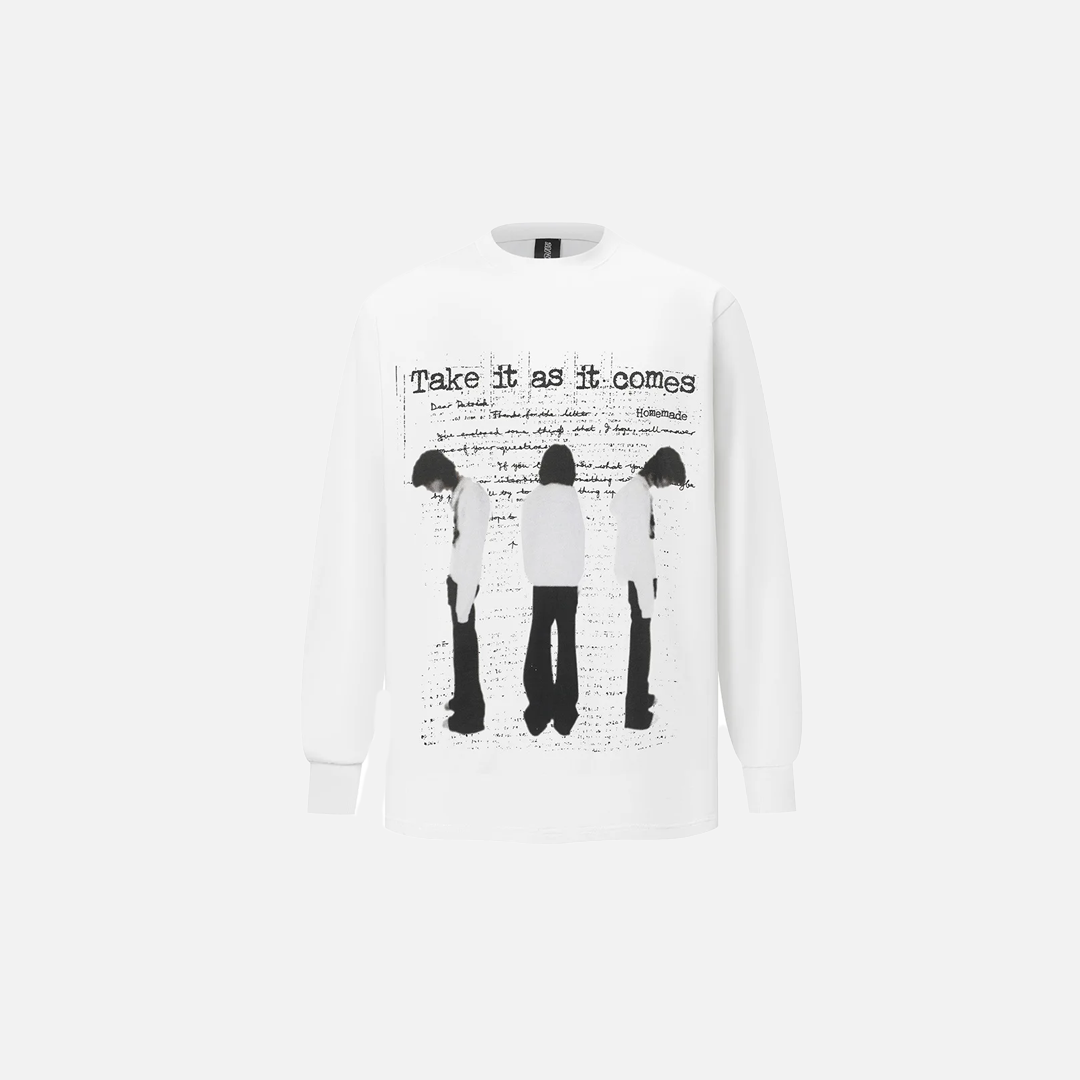 Y2K Gothing O-Neck Long Sleeve Cotton T-Shirt - Luxuryurbanwear