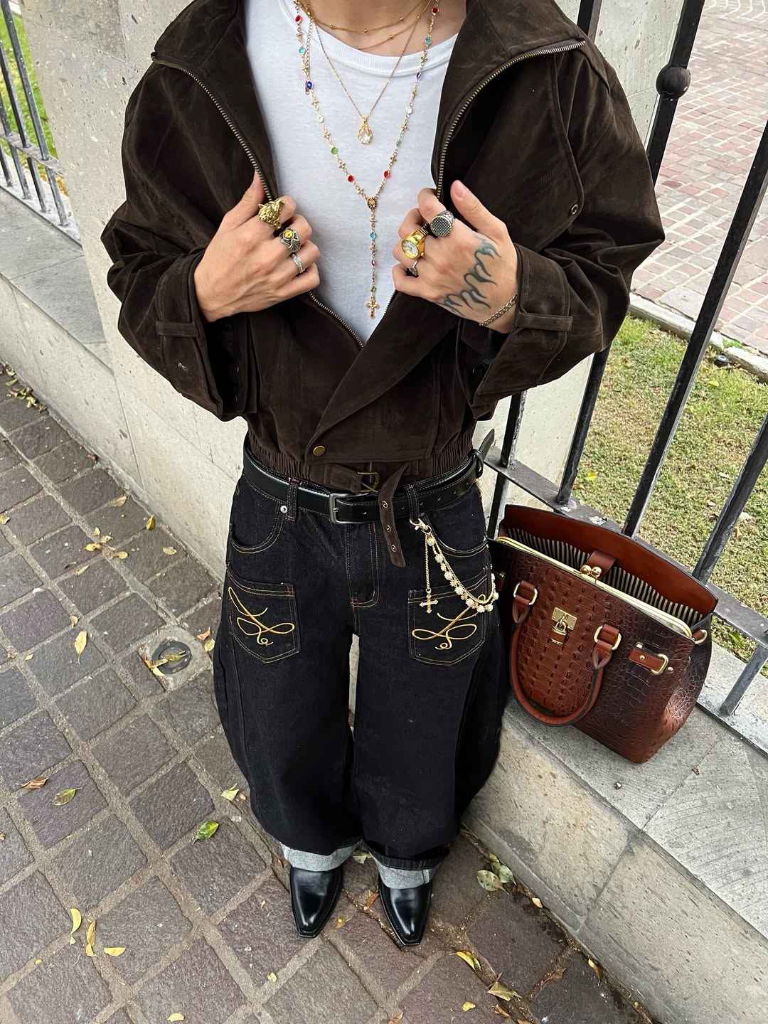 Effortless Chic Punk Vibe Loose Fit Jacket