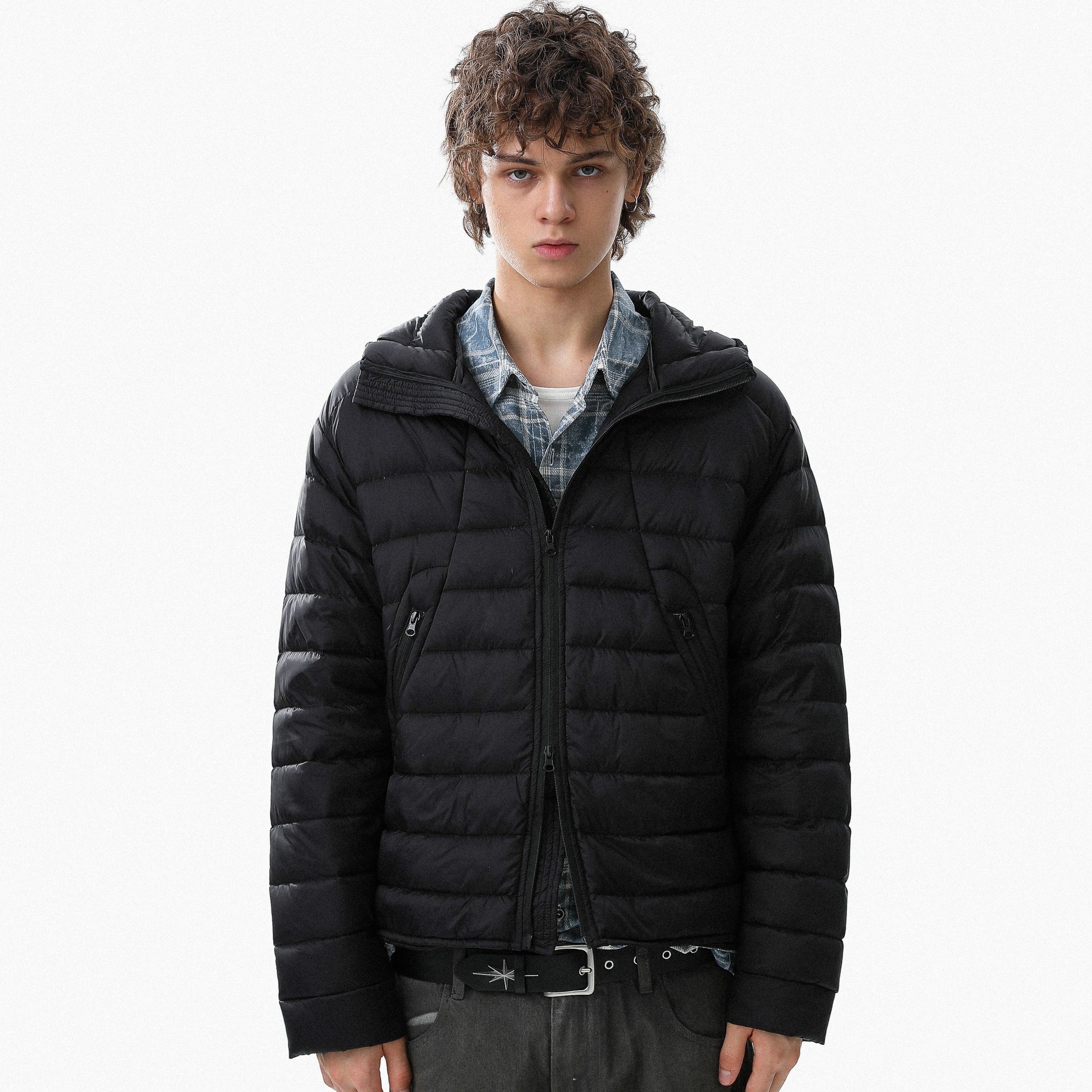 Minimal Panel-Lined | Hooded Puffer Jacket - Luxuryurbanwear