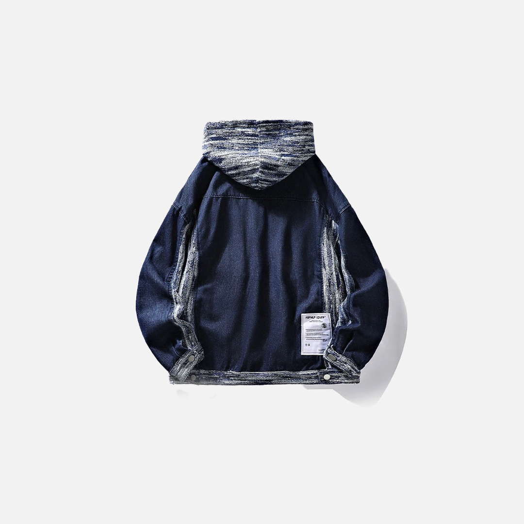 American Retro Spliced Denim Jacket - Luxuryurbanwear