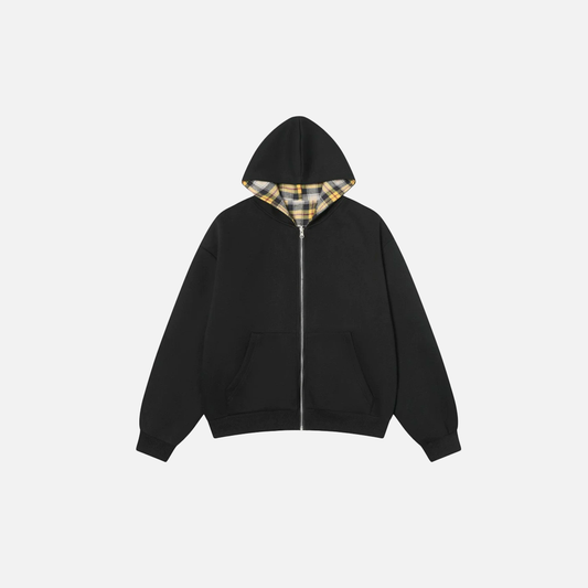 Y2K Trendy Reversible Hip Hop Hooded Sweatshirt - Luxuryurbanwear