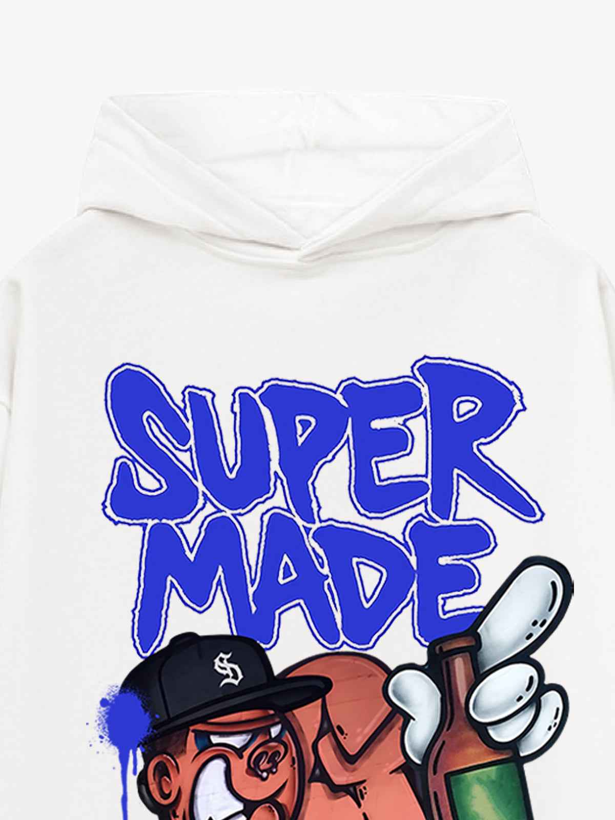 Original Contrast Color Letter Graphic Hoodie