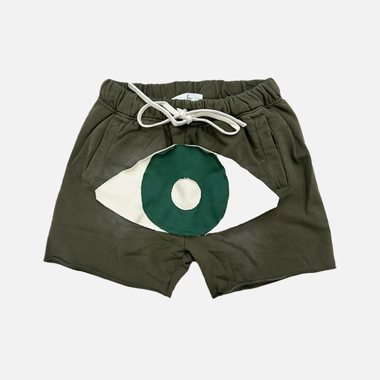 Comfortable Vintage Eye Patchwork Summer Short - Luxuryurbanwear