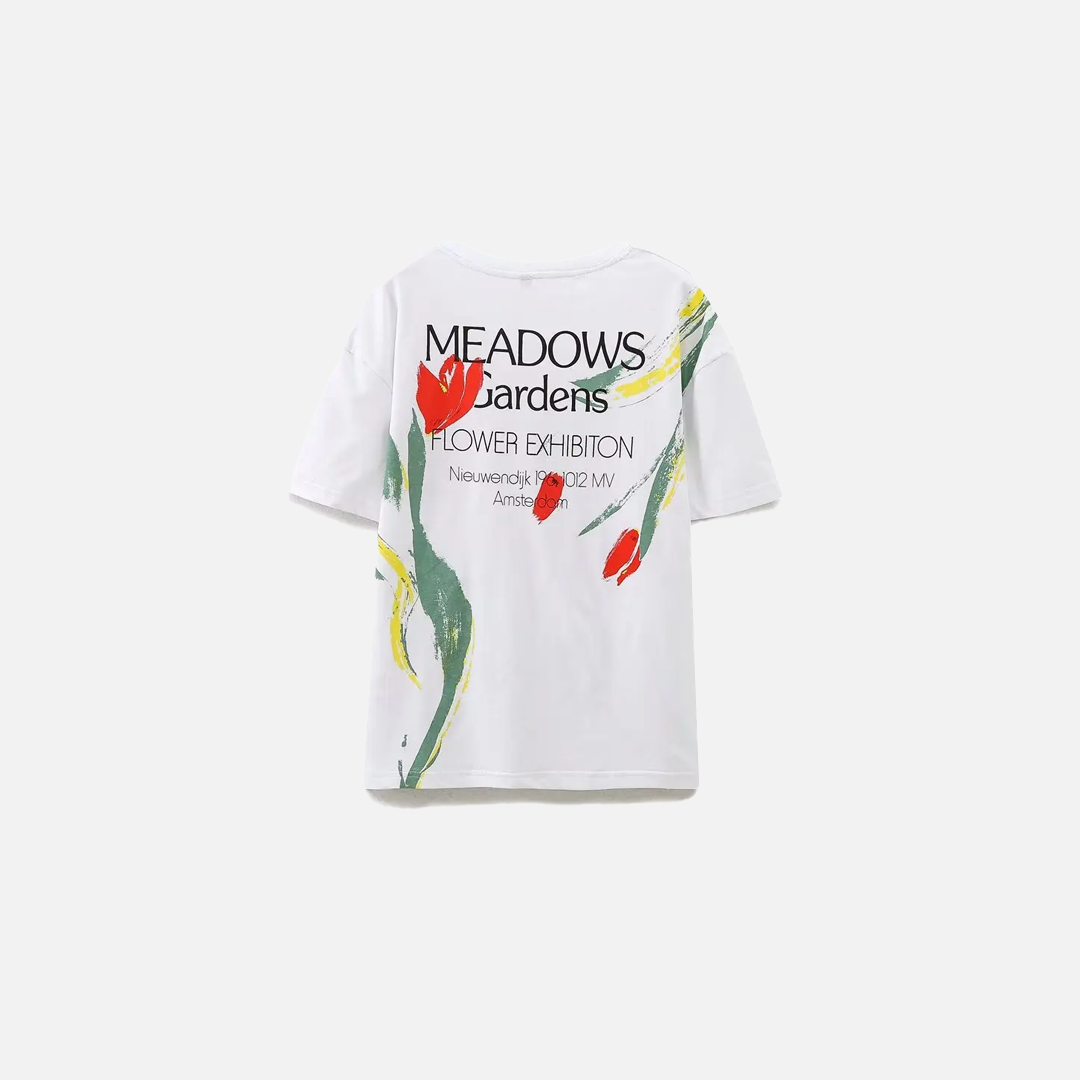 Vibrant Floral Print Cotton Women T-Shirt - Luxuryurbanwear
