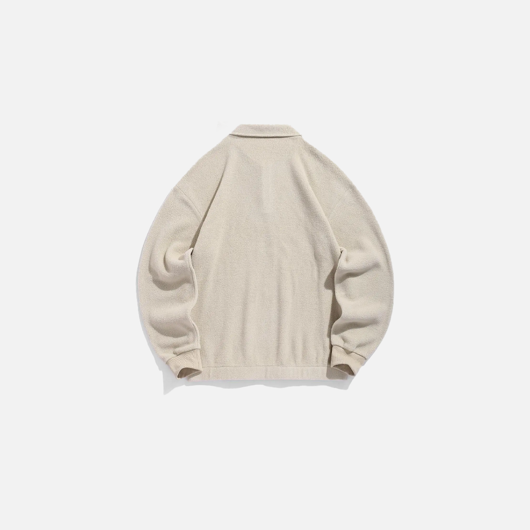 Colorblock Geometric Print Quarter Zip Sweatshirt - Luxuryurbanwear