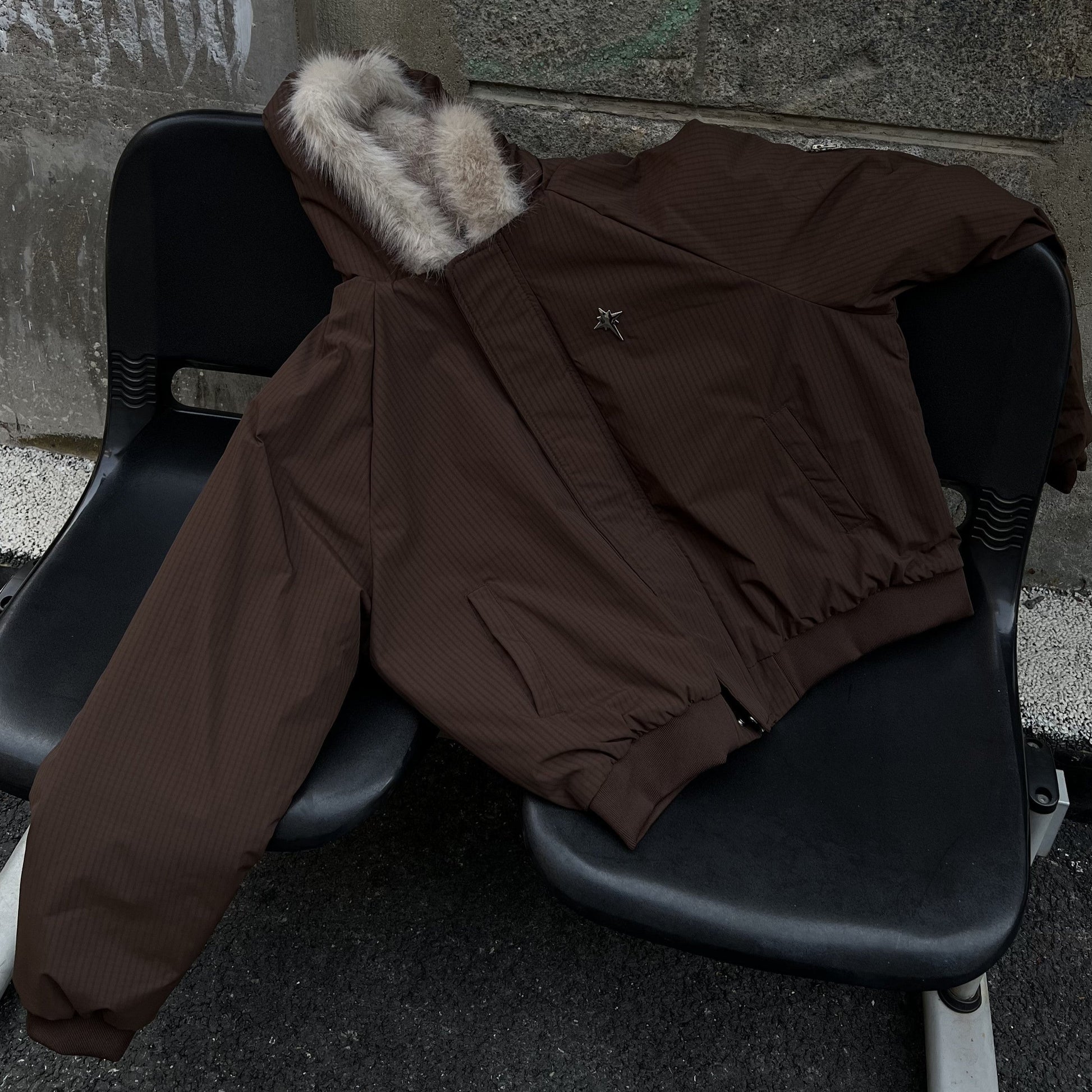 Star Rivets| Padded Bomber Jacket - Luxuryurbanwear