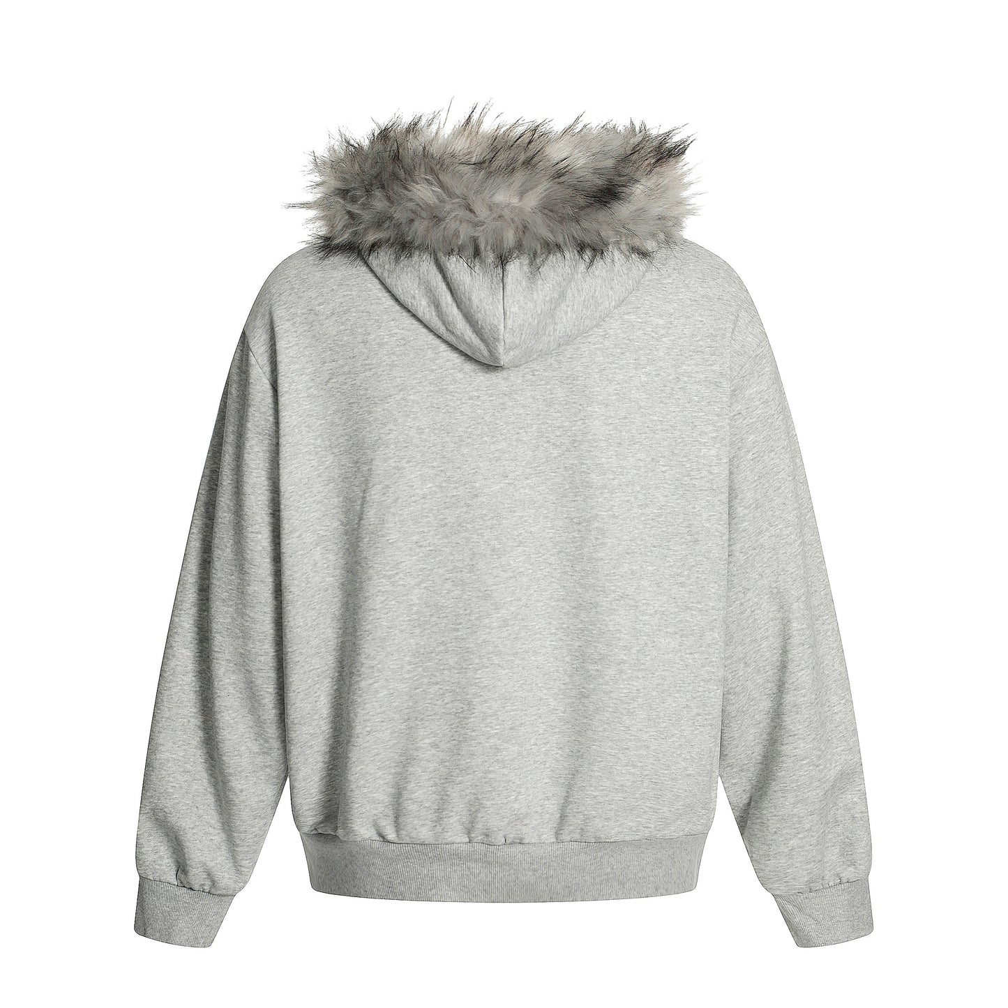 Gothic Fur Collar | Zip Up Hoodie - Luxuryurbanwear