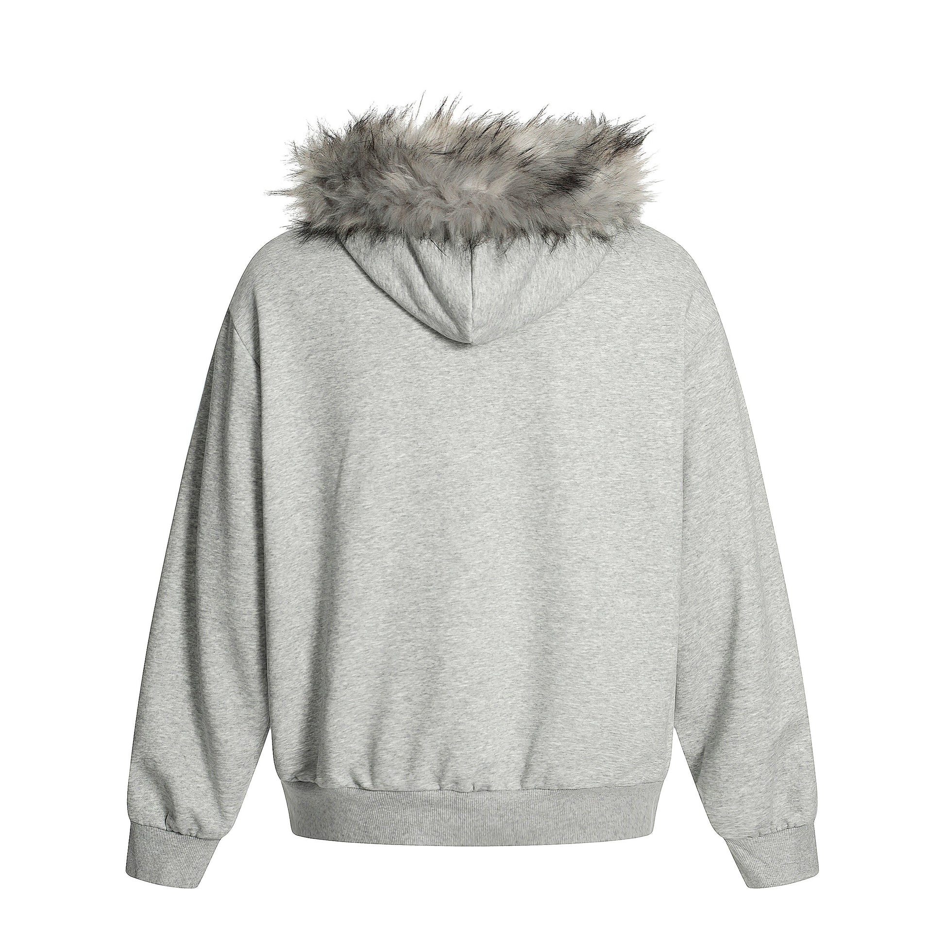 Gothic Fur Collar | Zip Up Hoodie - Luxuryurbanwear