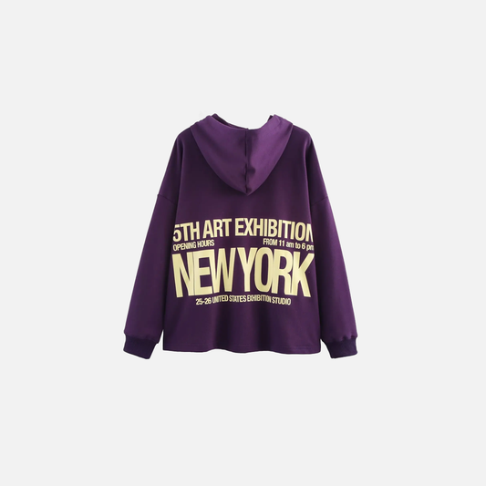 Stylish Lettering Loose Hoodie - Luxuryurbanwear