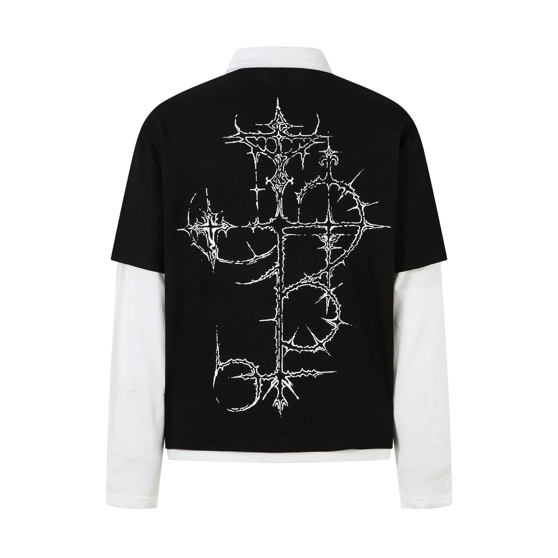 Gothic Vampire | Waffle Long Sleeve T-Shirt - Luxuryurbanwear
