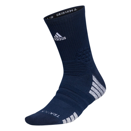 adidas Unisex Creator 365 Basketball Crew Socks (1-Pair) Collegiate Navy/White Large