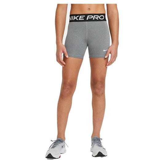 Nike Girls NP Dri-Fit 3" Shorts L Carbon Heather | White