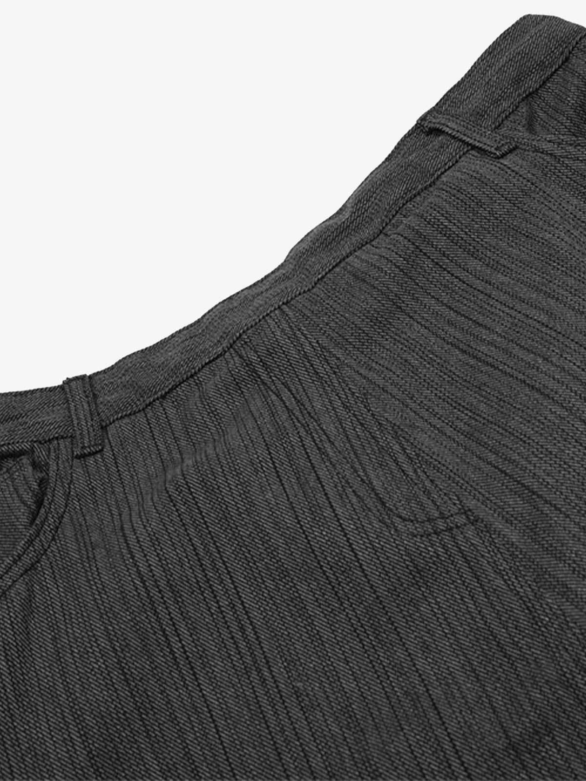 Striped Textured Reverse Pocket Pants