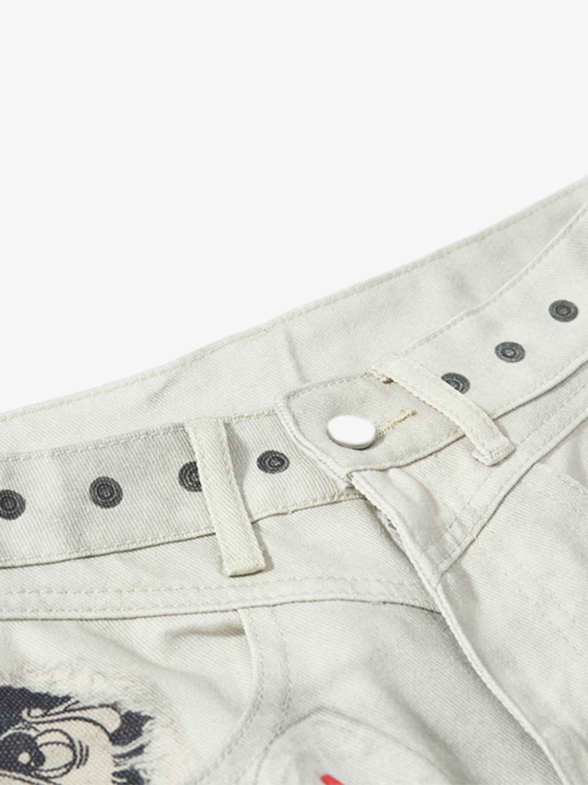 Vintage Dirty-Dyed Washed Wide-Leg Cargo Pants - 2559